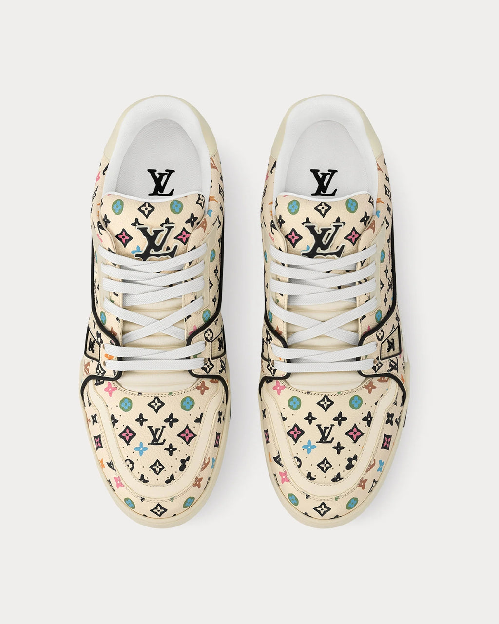 Louis Vuitton × Tyler the Creator LV Trainer Multicolor Monogram Beige