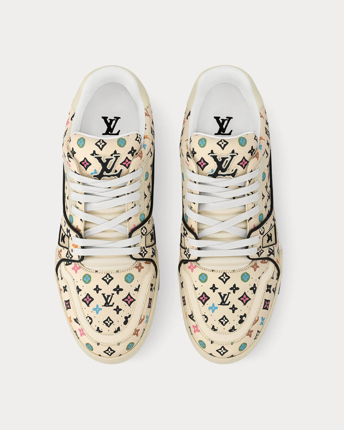 Louis Vuitton × Tyler the Creator LV Trainer Multicolor Monogram Beige