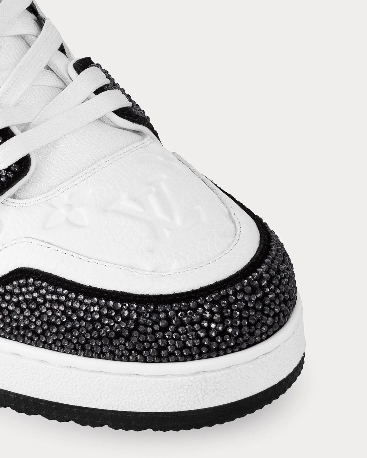 Louis Vuitton LV Trainer Swarovski Crystals & Monogram-Embossed Black