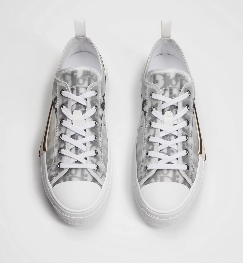 Dior B23 Low-Top 'Gray & White' Oblique Mesh