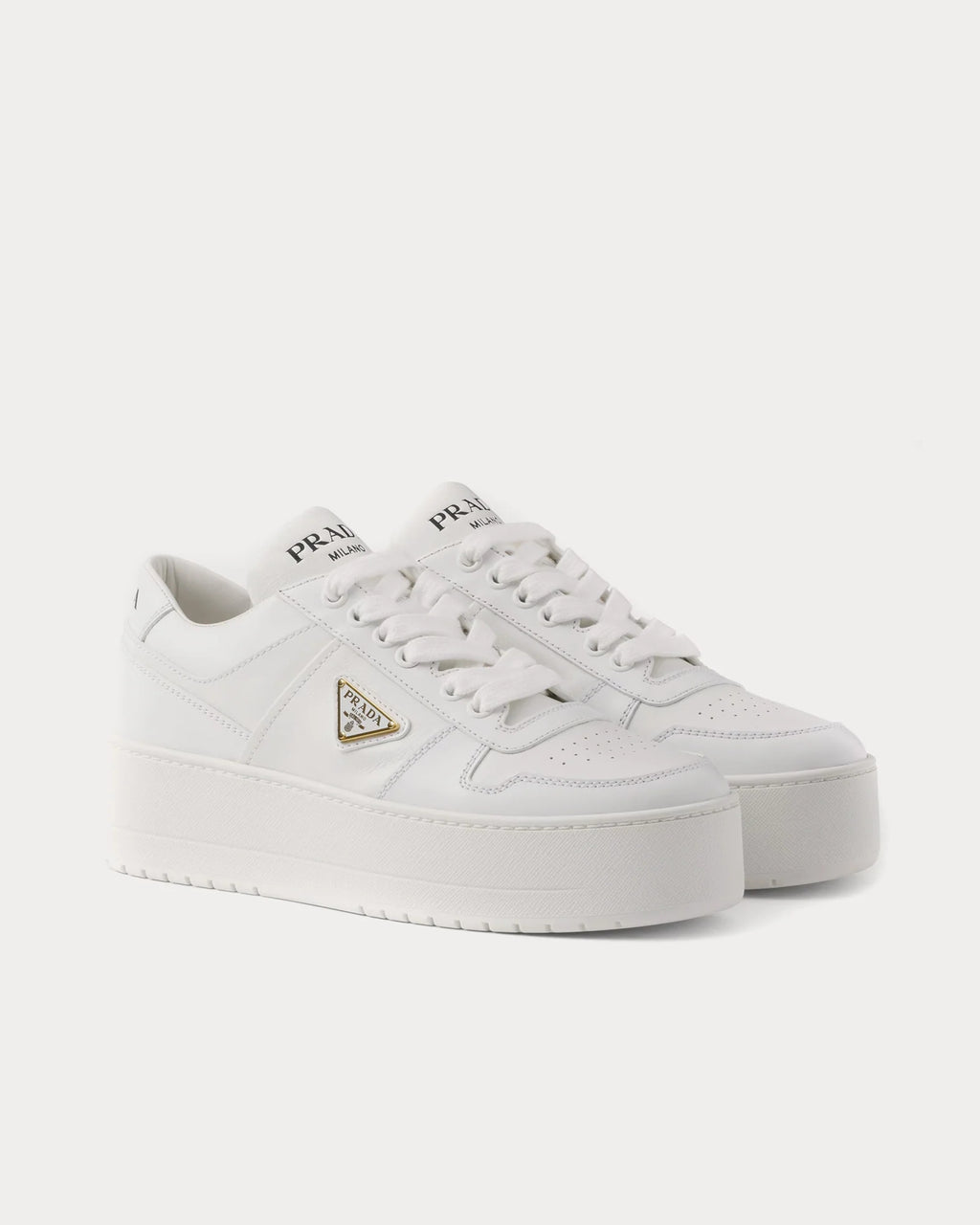 Prada Downtown Bold Leather Sneaker 'White'