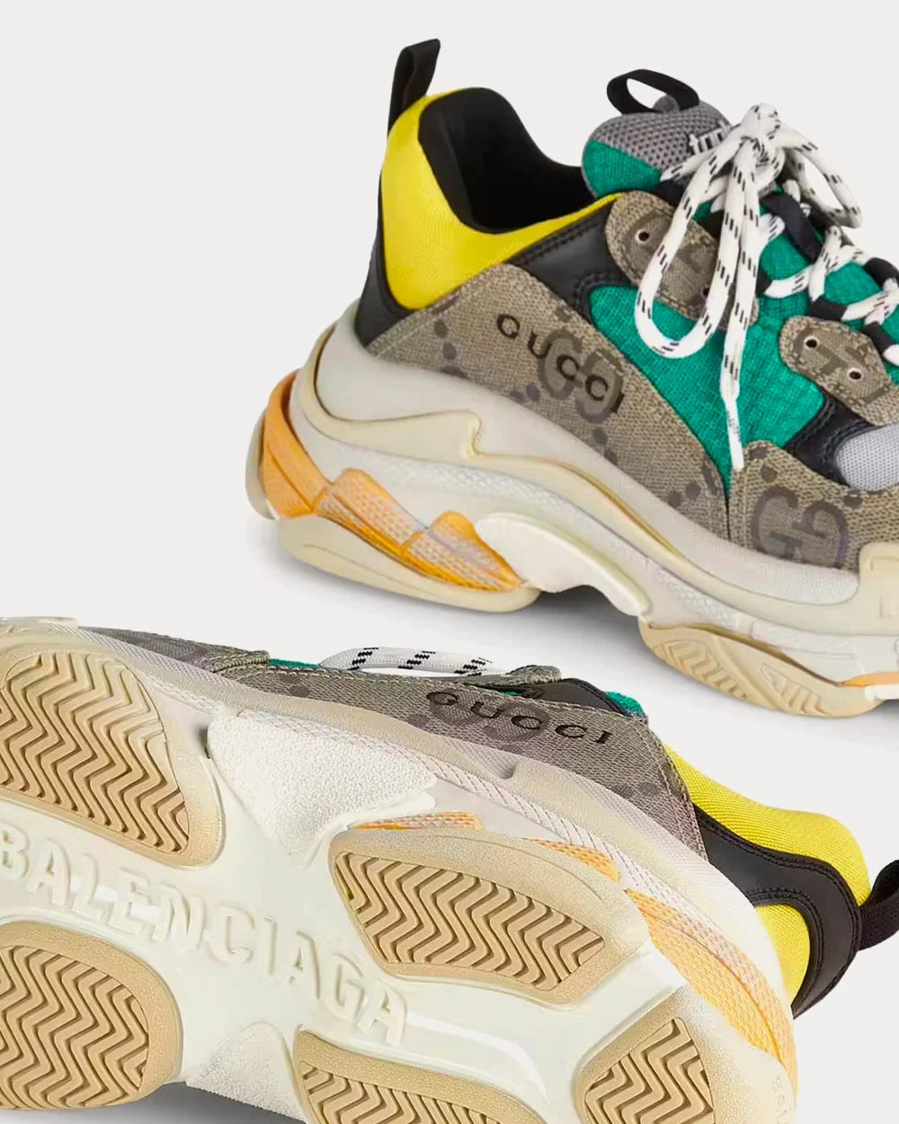 Gucci x Balenciaga Triple S 'Teal/Yellow' — The Hacker Project
