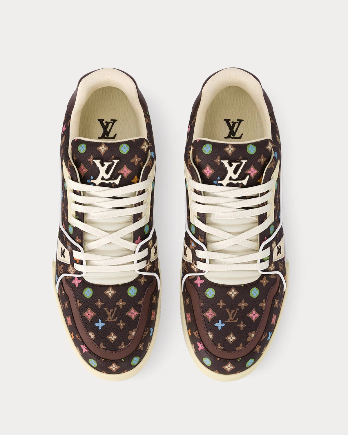 Louis Vuitton × Tyler the Creator LV Trainer Multicolor Monogram Mocha Brown