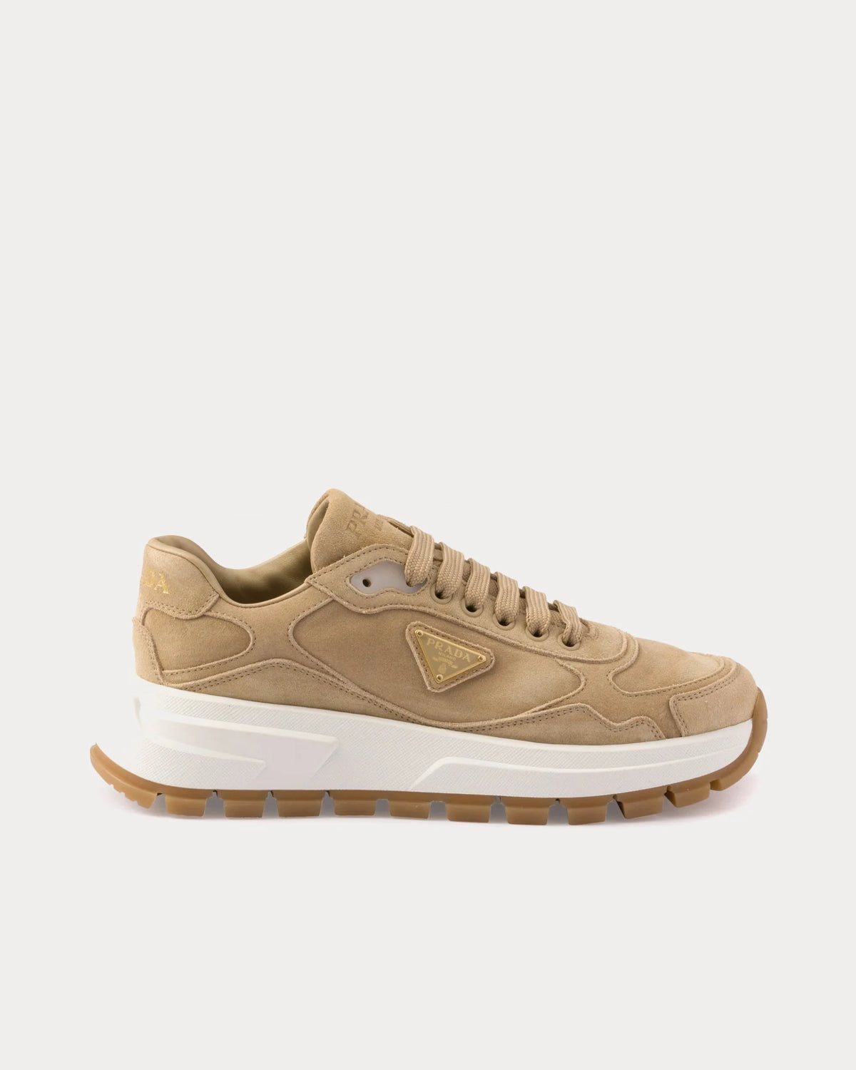 Prada Prax 01 Suede Sneaker 'Ecru'