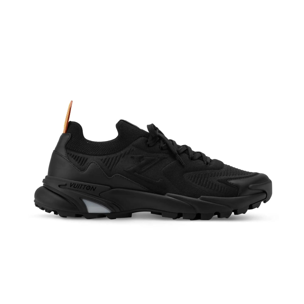 Louis Vuitton LV Tatic Sneaker in Black with Orange Heel Tab