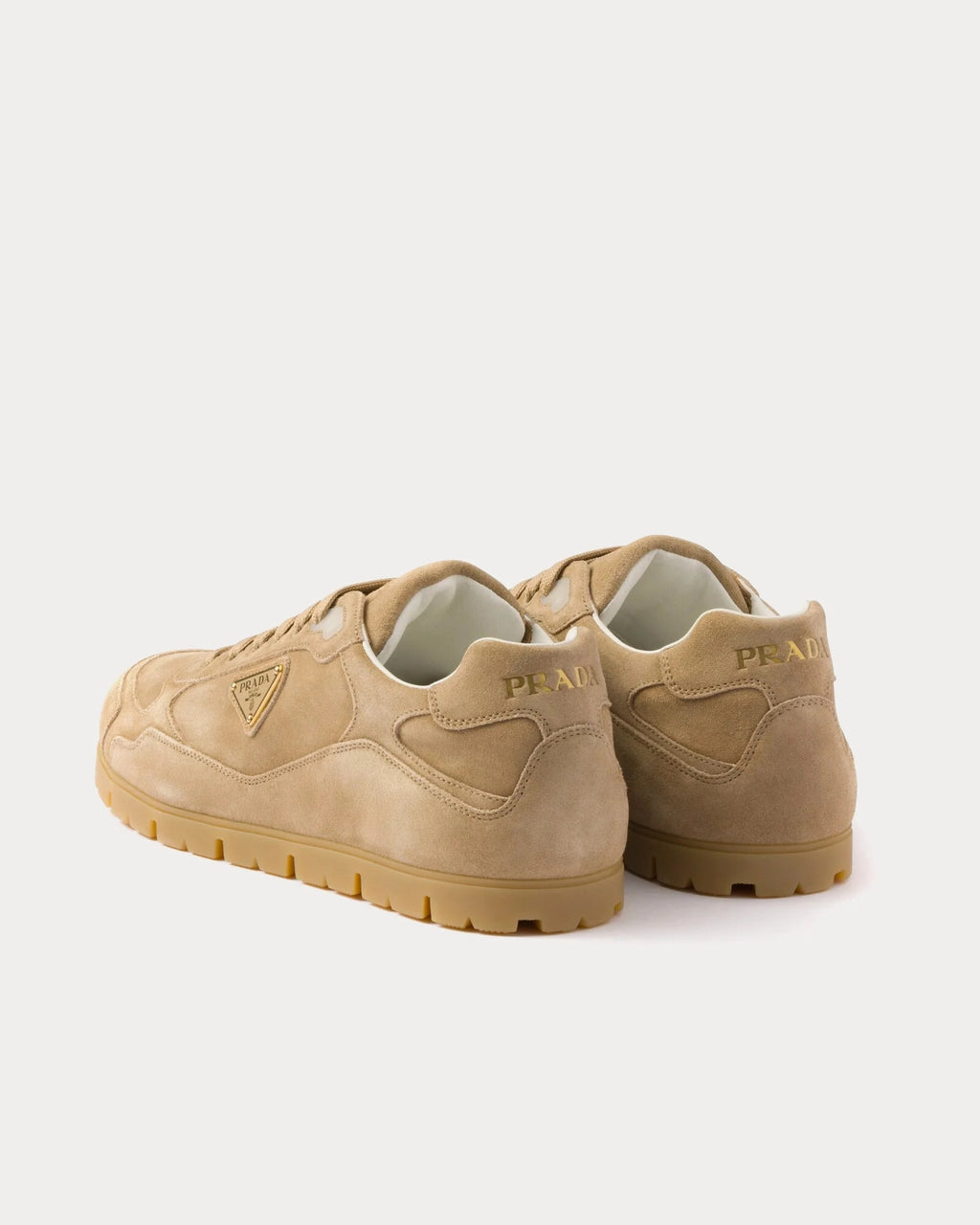 Prada Trail Faded Suede Sneaker 'Ecru'