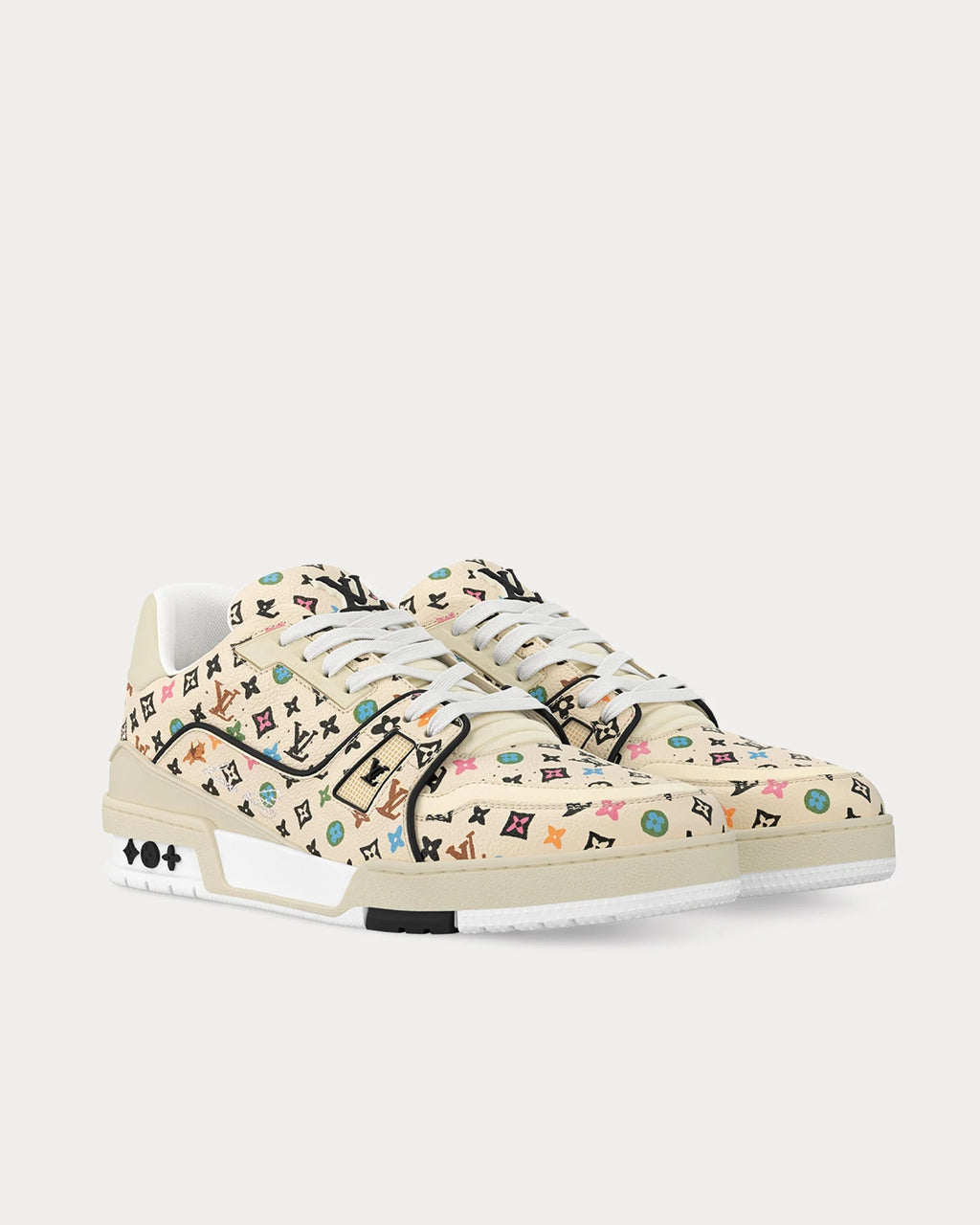 Louis Vuitton × Tyler the Creator LV Trainer Multicolor Monogram Beige