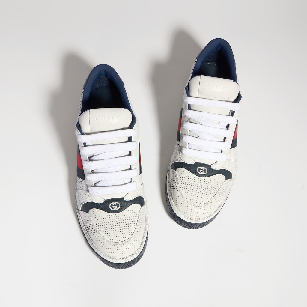 Gucci Screener Sneaker 'White & Navy'