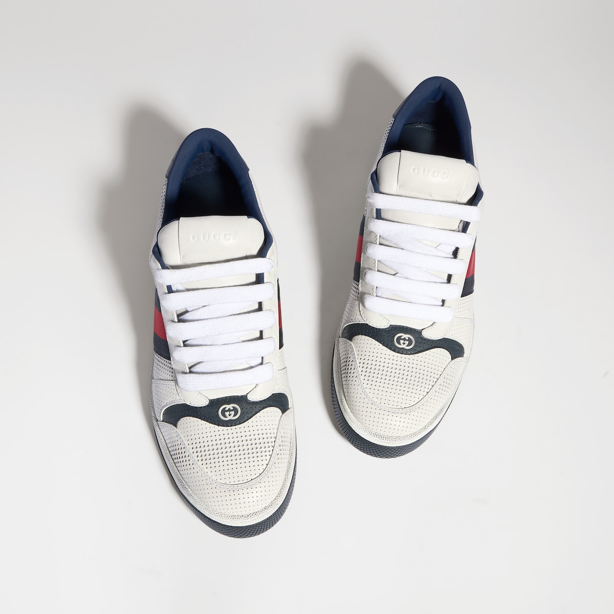 Gucci Screener Sneaker 'White & Navy'