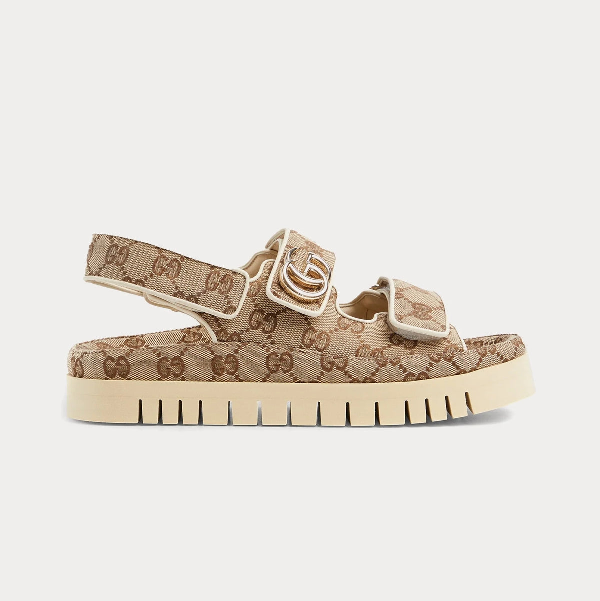 Gucci Double G Sandal 'Beige GG Canvas'