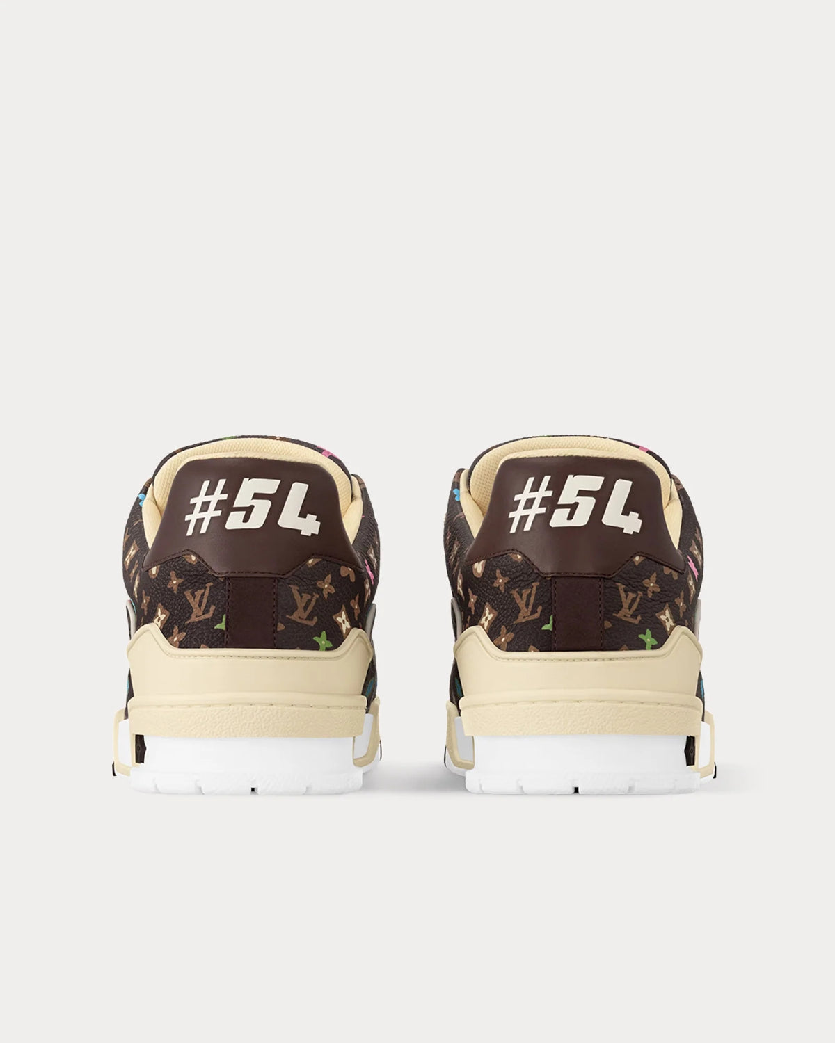 Louis Vuitton × Tyler the Creator LV Trainer Multicolor Monogram Mocha Brown