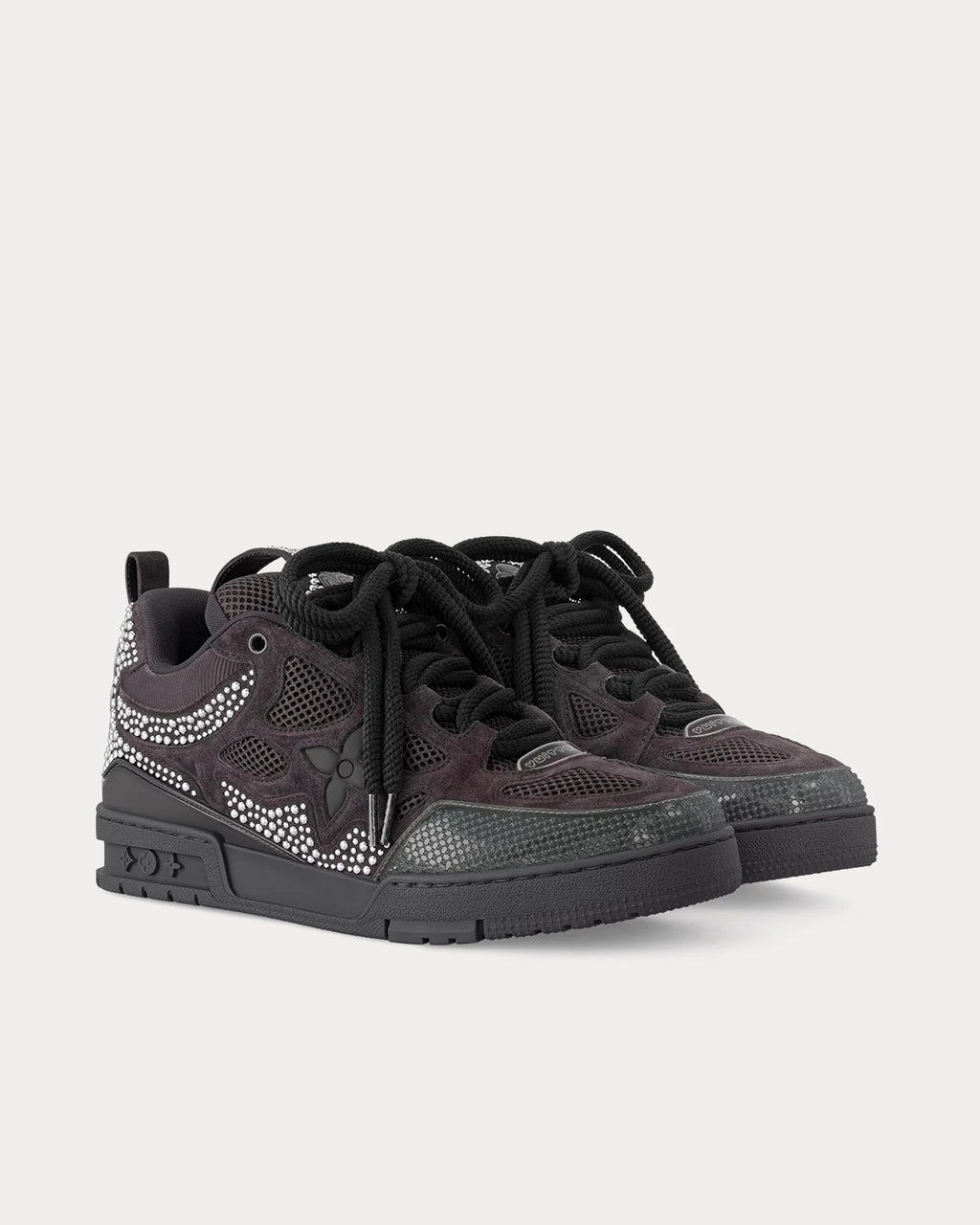 Louis Vuitton LV Skate Sneaker in Black with Crystal Embellishment