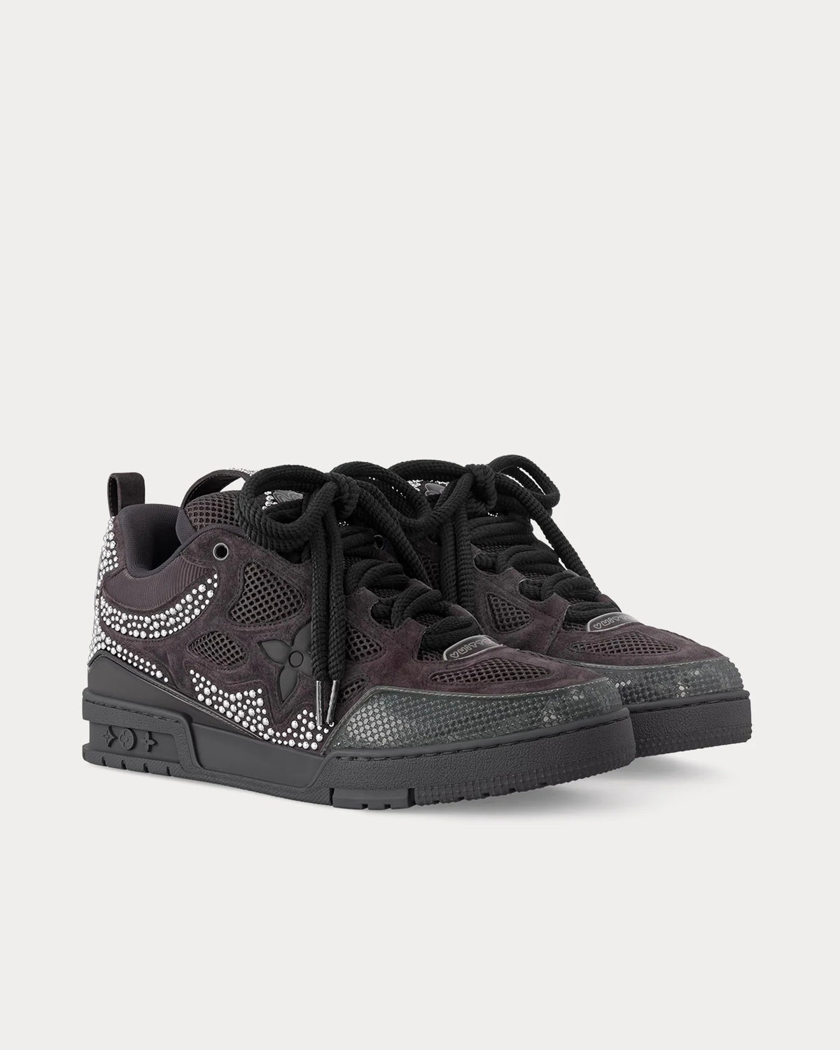 Louis Vuitton LV Skate Sneaker in Black with Crystal Embellishment