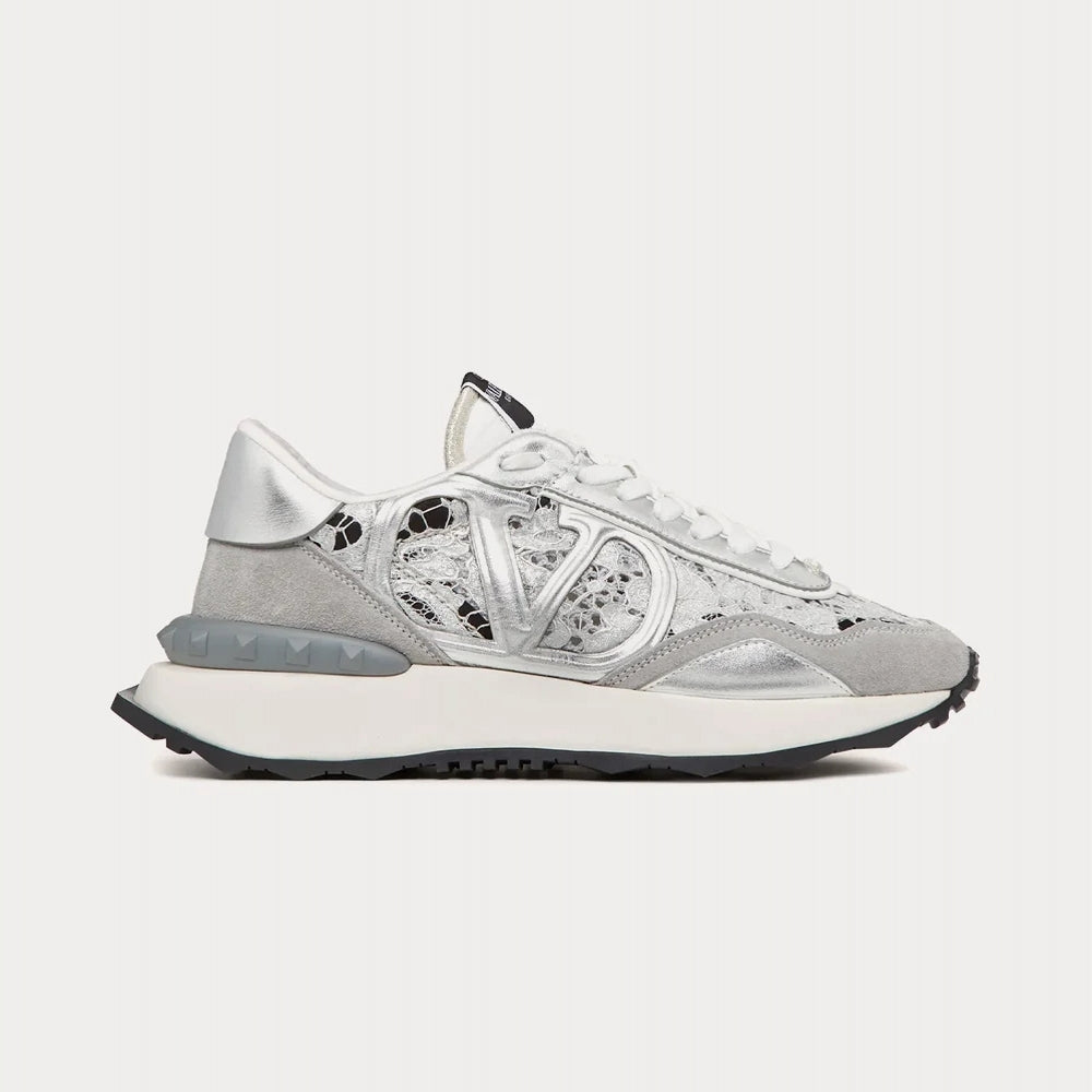 Valentino Garavani Lacerunner Sneaker 'Silver/Pastel Grey' Women's