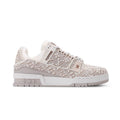 Louis Vuitton LV Trainer Beige Monogram Jacquard Rose Gold