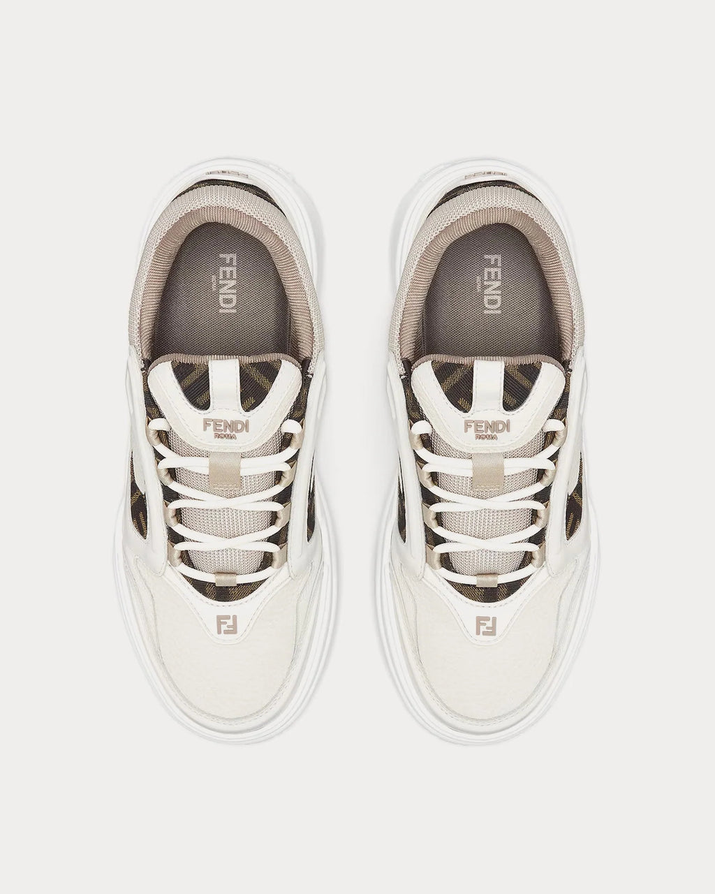 Fendi Force Trainers 'White/Tobacco' Men's