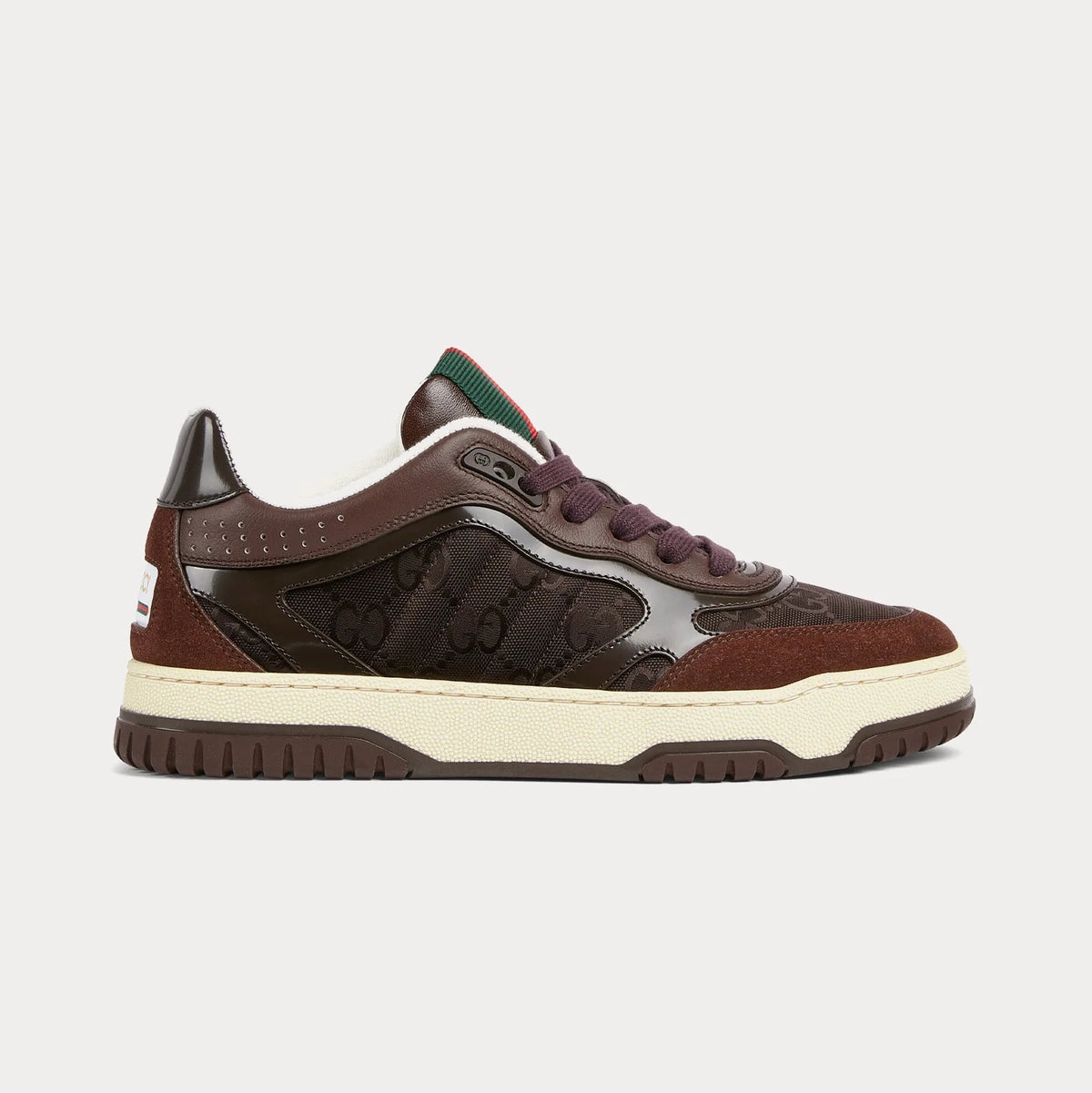 Gucci Re-Web Sneaker 'Dark Brown GG Canvas'