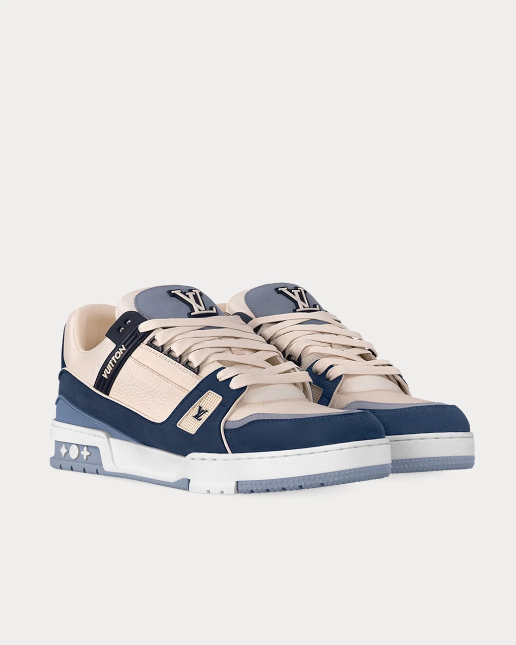 Louis Vuitton LV Trainer Sneaker in Denim Blue and Cream