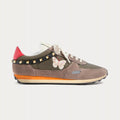 Valentino Garavani Rockstud M-Way Runner Nylon Suede Olive Green Multi