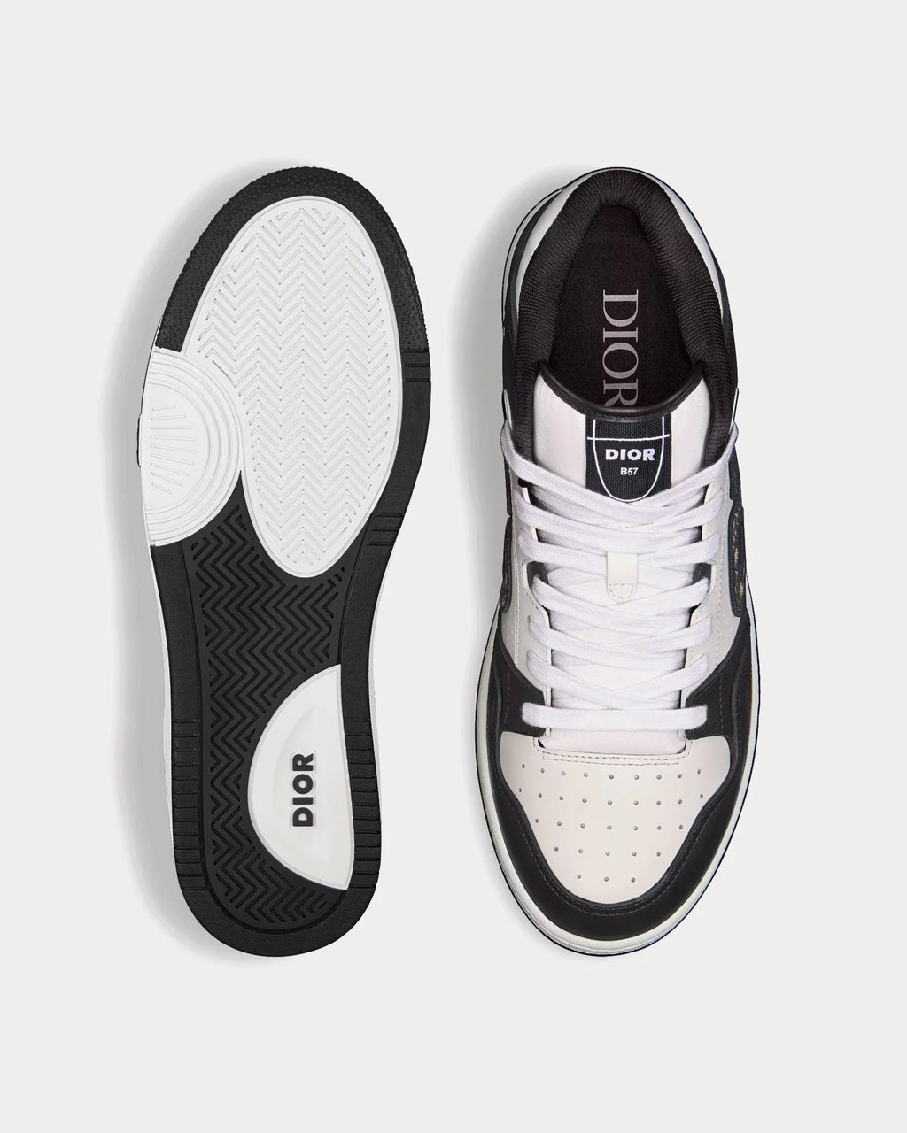 Dior B57 Mid-Top 'Black / White' Oblique Jacquard