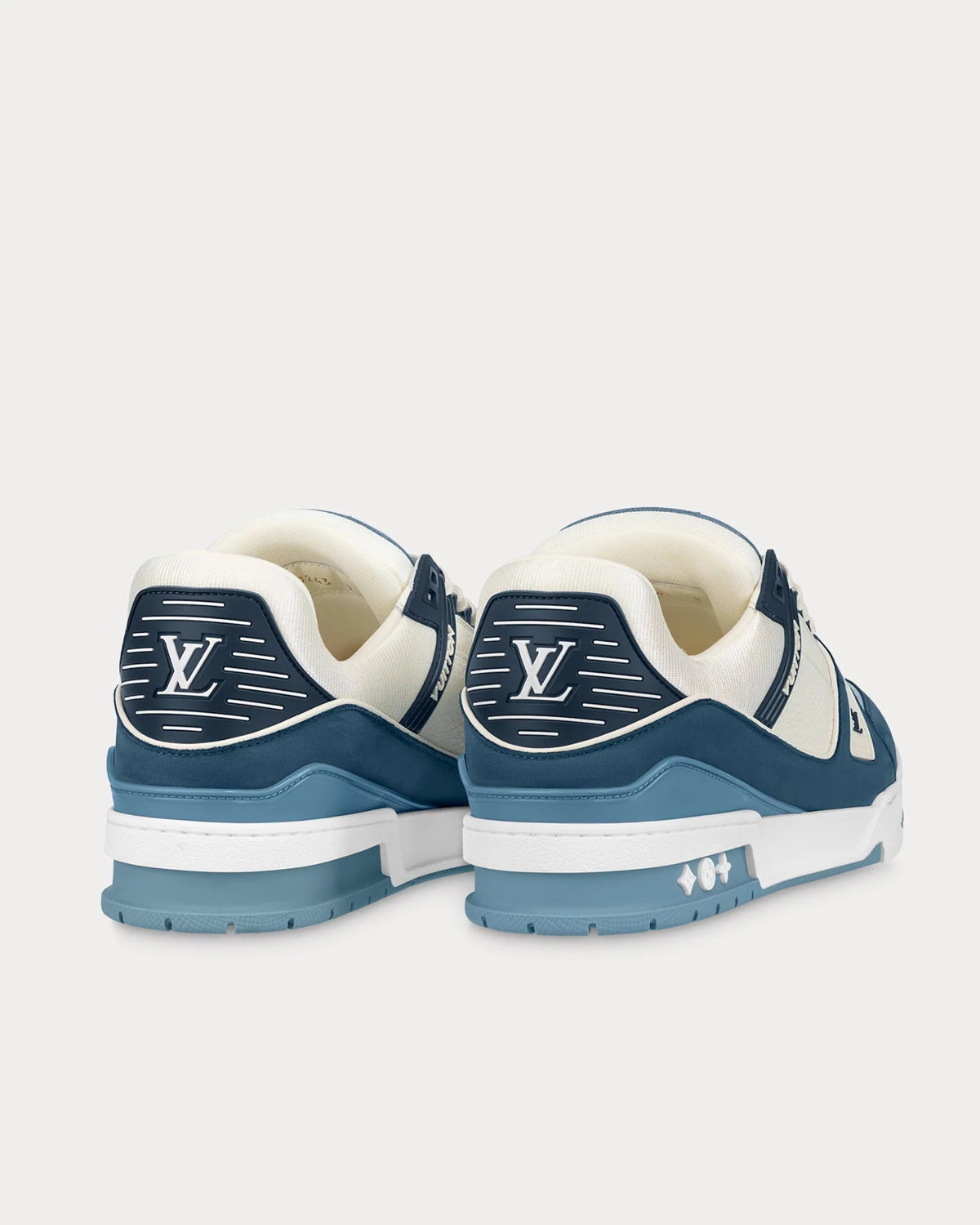 Louis Vuitton LV Trainer Sneaker in Denim Blue and Cream