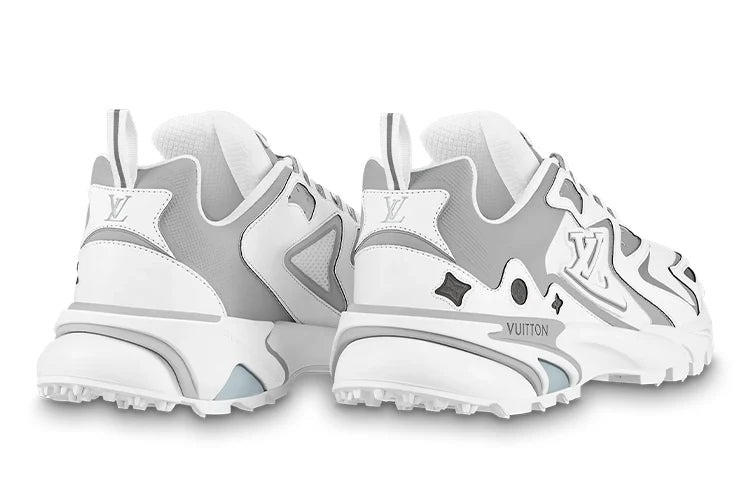 Louis Vuitton Runner Tatic Mesh Leather White Grey