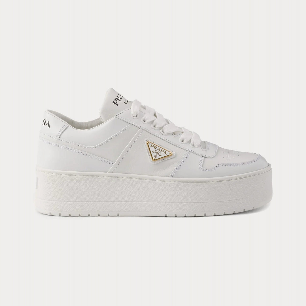Prada Downtown Bold Leather Sneaker 'White'