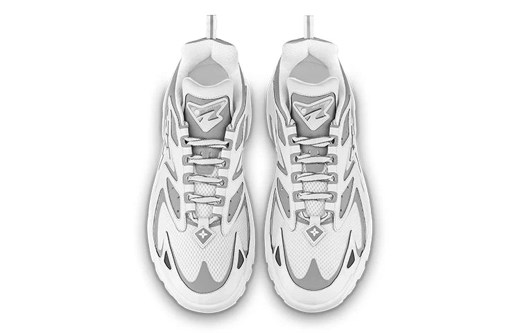 Louis Vuitton Runner Tatic Mesh Leather White Grey