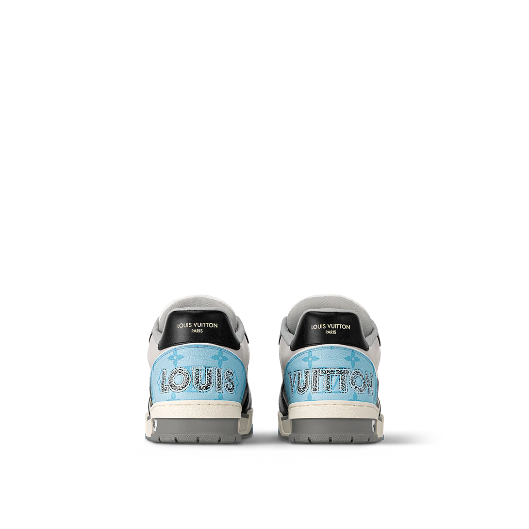 Louis Vuitton LV Trainer Black/Grey/Blue Monogram